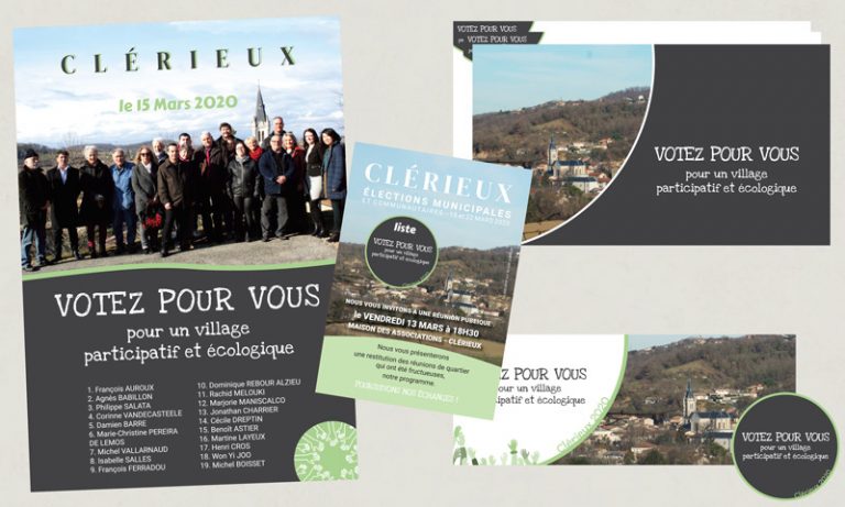 Affiche électorale, flyer, bannière Facebook, diaporama