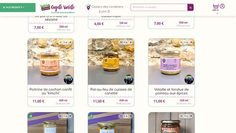 Page produits