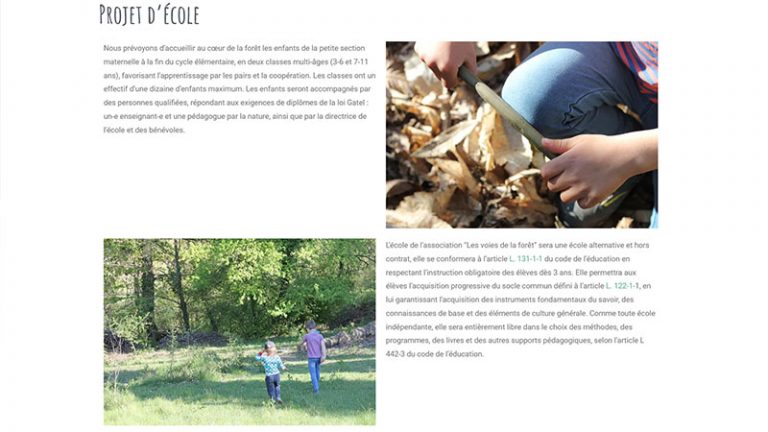Présentation du projet École en forêt