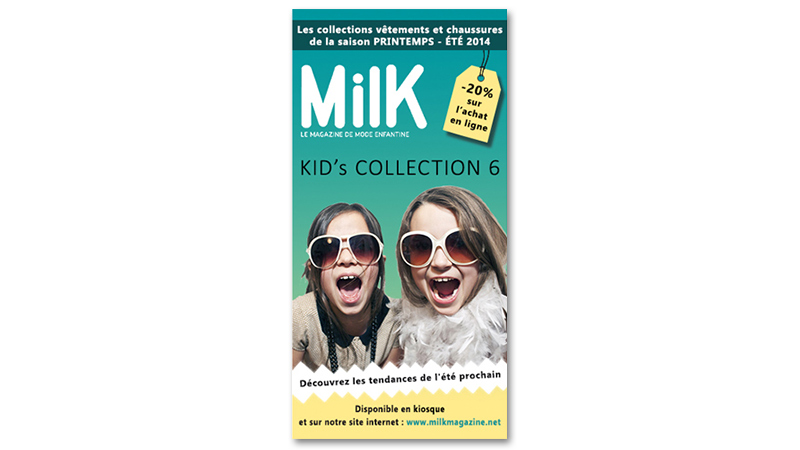 Bannière publicité pour le magazine Milk