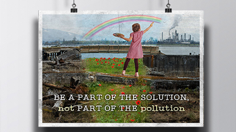 Photocomposition “Be a part of the solution”