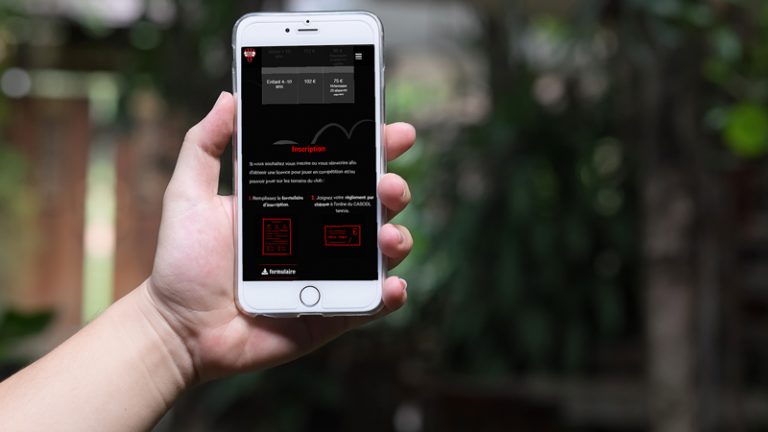 Inscriptions, en format mobile